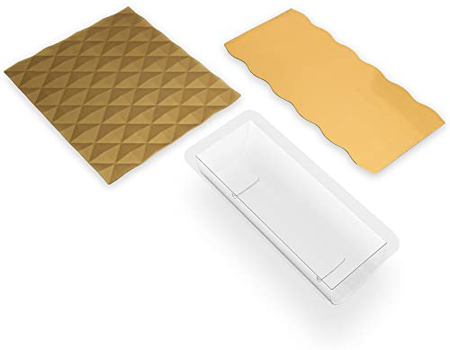 CÉCOA • Kit Bûche de Noël Origami • Gouttière PVC + Tapis Silicone • Bûche Glacée Design • 100% Alimentaire • Sans BPA • Facile à Démouler • Idéal Fêtes de Fin d’Année