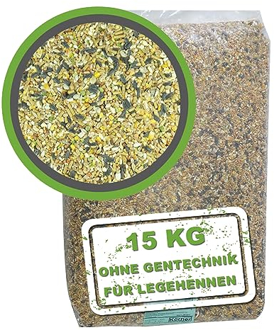 MeineHennen HENNEN VITAL EXZELLENT Plus 15 kg, Premium Hühnerfutter und Wachtelfutter, Körnerfutter, Geflügelfutter, Hennenfutter. Alleinfutter für Hühner, und Wachteln