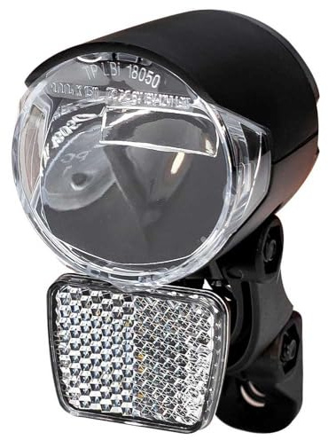 Herrmans H, Black MR4 Dynamo LED Head Light, with Brackets - 4099-0158