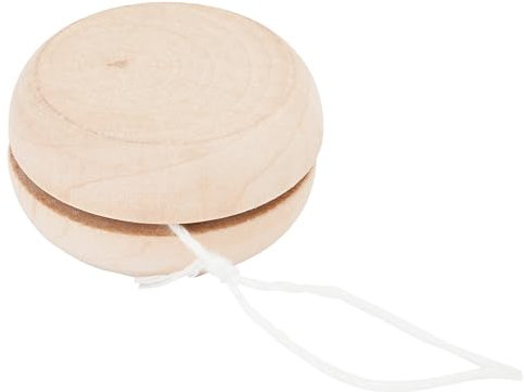 Personalisierbares Yoyo aus Naturholz - Yo-Yo mit 75cm Kordel - Holzspielzeug für Kinder und Erwachsene - Geburtstag, Partys & Outdoor-Aktivitäten Geschenkidee (Rosko)