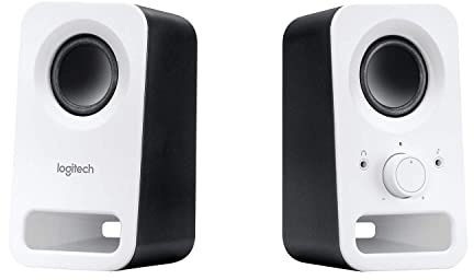 Logitech Z150 PC speakers, stereo sound white + Logitech Bluetooth wireless audio receiver