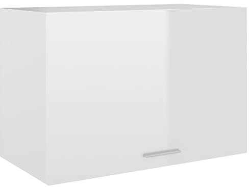 Makastle Moderner Herdumbauschrank Küche Küchenschrank mit 1 Regalboden, Hängeschrank Unterschrank Küchenzeile Backofenschrank Herdschrank Küchenmöbel Hochglanz-Weiß 60x31x40 cm Spanplatte
