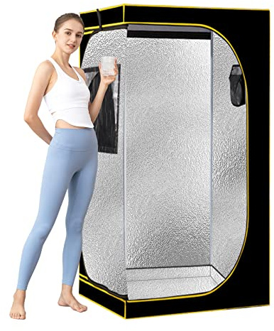 amocane - Tienda de sauna portátil de tamaño completo para spa doméstico, vaporizador personal para relajación, recuperación y bienestar (tienda solamente, 85,9 x 85,9 x 166,9 cm)