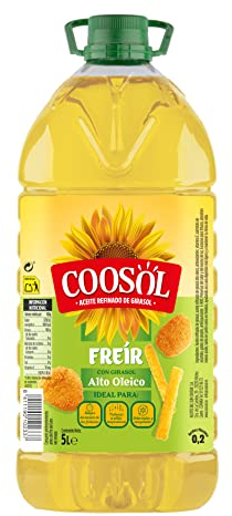 COOSOL - Aceite de Girasol Alto Oleico Especial Freír, Aceite de Girasol para Freír - Garrafa 5L