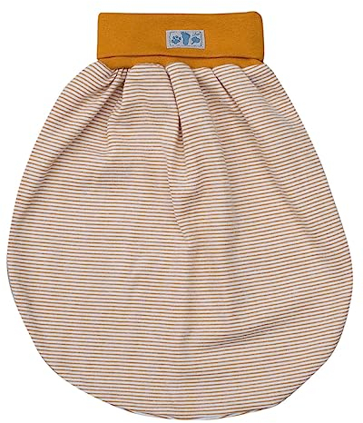 Lilano, Schlafsack/Pucksack mit Nabelbund, Merinowolle (kbT), Seide, 210 g/m² (Curry/Natur)