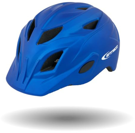 Boys Bike Helmet Blue Rocky With Rear Light Blue 48-52cm