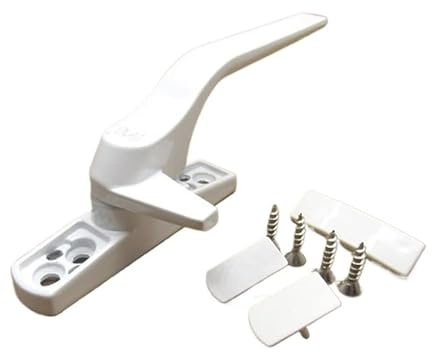 RaamKa Window Handles Thickened Plastic Steel Push Open Door And Window Handle Window Handle Old Lock Buckle Door And Window Seven Characters Handle Window Handles For Upvc Windows (Color : 1Pair)