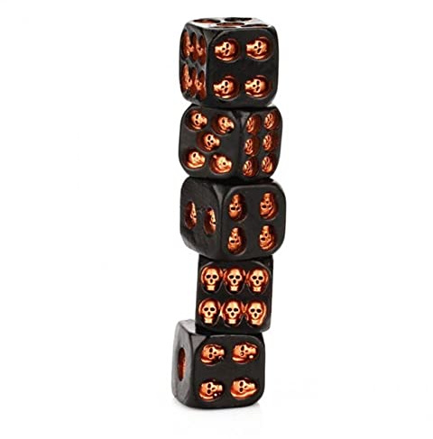 Zghhc 5 Teile/Satz 3D Kreative Schädel Knochen Würfel Harz Skelett Würfel 6 Seitige Würfel Spiele Für Club Party Spiel Liefert