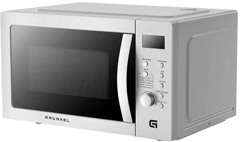 Microondas con grill y airfryer Grunkel MW-28AIRFRYER de 28 litros y 3 funciones, microondas 900W, grill 1200W, airfryer y horno 2200W con 5 niveles de potencia 8 programas y descongelado.