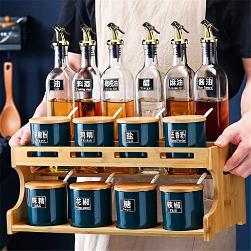 Set di oliera e pepiera, Dispenser per Bottiglie di Salsa, Organizer per condimenti