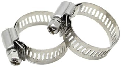 Colliers de serrage anticorrosion 6-51 mm - Réglables en acier inoxydable 304 pour voitures et plomberie, 46, 70 mm, 2 pièces