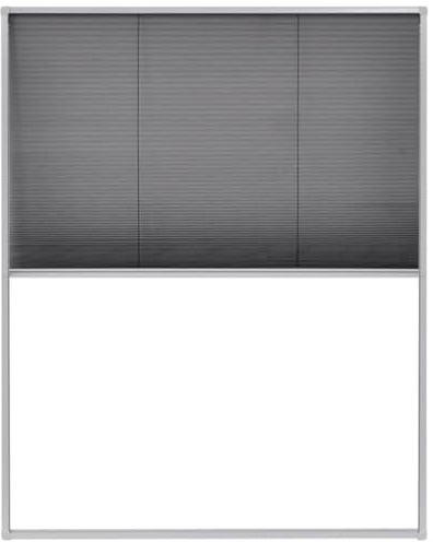Moustiquaire Enroulable pour Fenêtre de Toit, Moustiquaire plissée pour fenêtre Aluminium 80 x 100 cm