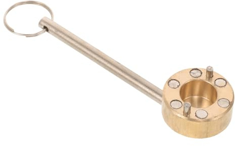 Tofficu Brass Radiator Key Lock Valve Magnetic Water Meter Valve Key 13-15mm Property Model Radiator Utility Wrench for Plumbing and Air Bleeding Tasks