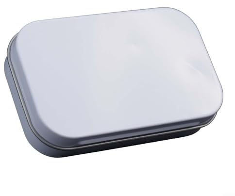 Caja de hojalata portátil con tapa abatible para chicles y artículos personales para llevar todos los días