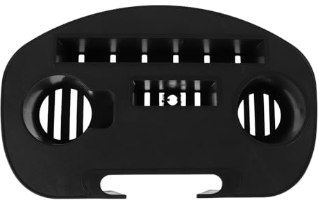 PAMINGONO Portavasos Plegable para Silla de Jardín y Playa Bandeja Multifuncional de Plástico Resistente Intemperie Soporte para Bebidas Teléfono y Gafas Accesorio Práctico Color Café