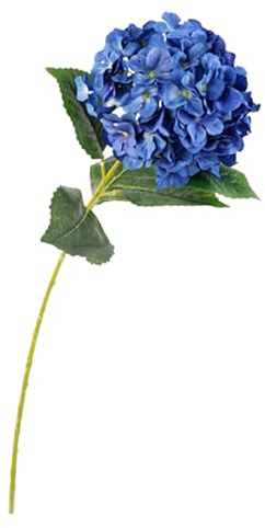 Lylithuif Fiore artificiale di ortensia Vero tocco a prova di sbiadimento Stelo singolo simulato Fiore di ortensia di seta finta per la decorazione domestica della festa nuziale (Blu scuro)