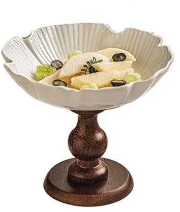 LDGSUPH Porta Frutta Contenitore Portaoggetti Rotondo In Ceramica For Cesto Di Frutta Fruttiere Cestino Per Frutta