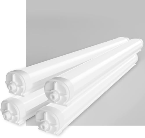 RUISUN 4er Set LED Feuchtraumleuchte 120cm 36W 4500lm 5000K Kaltweiß IP65 wasserdicht verknüpfbar flache Deckenlampe Feuchtraumleuchte für Garage, Keller, Werkstatt