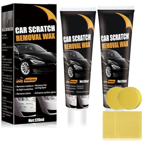 Schneller Kratzer Entferner Auto, 2026 Neu Kratzerentferner für Auto Autopolitur mit Schwamm, 120ml Lack Reparatur Polieren Paste Für Cars Verschiedene Oberflächen Reparatur Polieren Paste