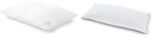 TEMPUR Kissen Set - Comfort Air Kopfkissen Liegegefühl mittelfest mit Jersey-Kissenbezug (Weiß)