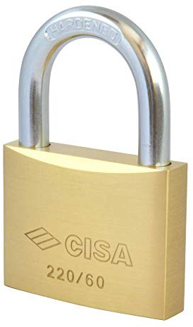 CISA 122010600, Lucchetto 60 mm, Arco in Acciaio, Corpo in Ottone