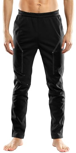 INBIKE Athletic Pants, Men's Winter Windproof Long Straight Sweat Pants Black X-Large TJ