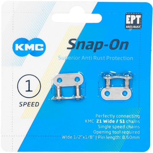 KMC Unisex's S1 Snap on Link Wide, Silber, CSOWEPT00