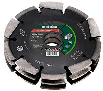 Metabo 628299000 3 Row Professional UP Universal Wall Chaser Blade 125 x 28.5 x 22.23mm