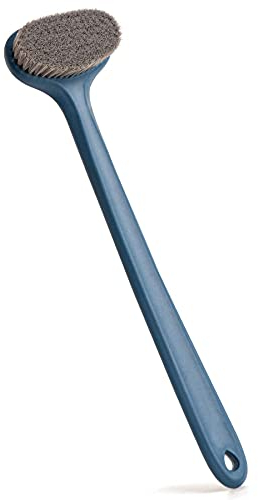 surlees Rückenschrubber für Dusche, Bad und Körperbürste für ältere Menschen, Männer und Frauen, 38 CM (Blau, soft-6)