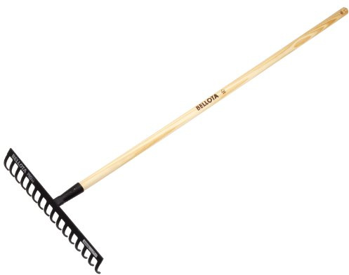 Bellota Madera 950-16 CML-Rastrillo jardín 16 Dientes con Mango 1500 mm