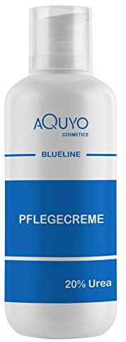 Blueline 20% Urea Creme, Schrundencreme für sehr trockene und verhornte Haut, Pflegecreme bei Schuppenflechte und Neurodermitis, Hornhaut erweicher und Hornhautentferner (500ml)