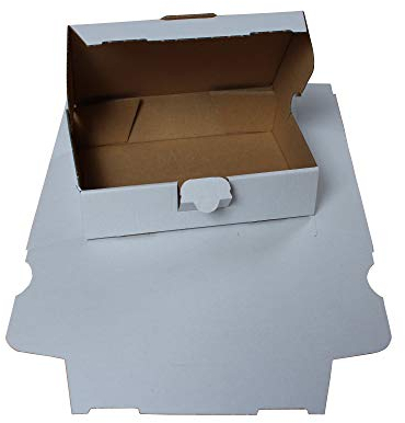 20 St. Maxibriefkarton 180 x 130 x 45 mm DIN A6 weiß Warensendung Faltkarton, Warenpost, Klappdeckelkarton