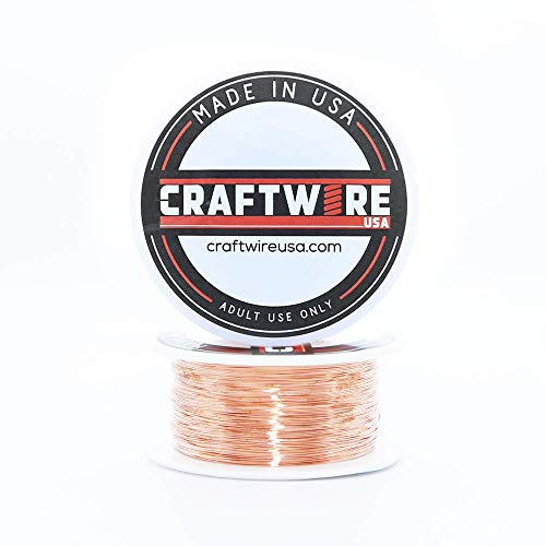 Craftwire USA Solid Bare Copper Wire Round,Bright,Dead Soft,150 Feet 30 Gauge (Choose 25 to 100 Ft,10 to 30 Ga.)