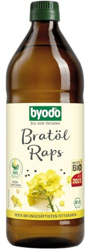 Byodo Bio Bratl Raps - Premium Bio Speiseöl, Ideal zum Braten und Kochen, Glutenfrei, Vegan, DE-ÖKO-013 (2x 750 ml)