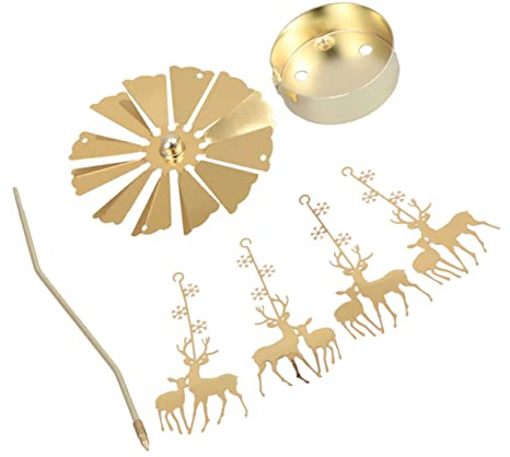 OSALADI Revolving Candlestick Romantic Windmill Candleholder Snowflake Tea Light Holder for Holiday Party Decor Candle Holder