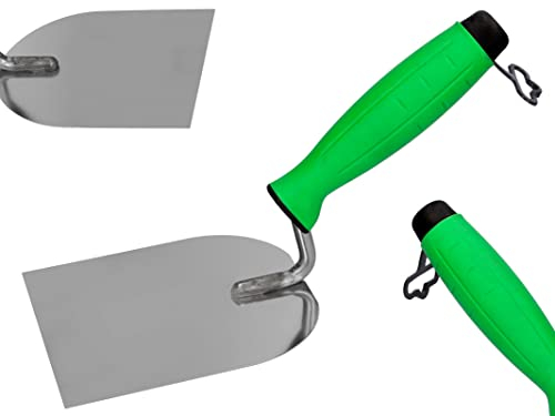 ToolSpace | Truelle Plâtrier de Précision | Truelle Colle Carrelage | Inoxydable avec poignée caoutchoutée | 120mm | Outil Précis pour l'application de Mortier | Truelle Lissage | Couteau a Enduire