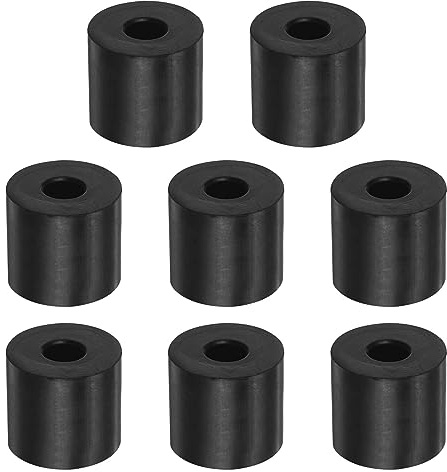 sourcing map 8Stk Gummi Unterlegscheiben Gummi Abstandshalter 30mm AD 10mm ID 30mm Dicke Neoprene Runde Schwingungsdämpfer Pads Isolator Buchsen Distanzhülsen für Autos Boot Zubehör Schwarz