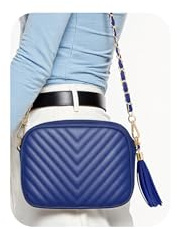 Lotus Karen Crossbody Bags for Women Trendy Small Crossbody Purse for Women Triple Zip Cell Phone Leather Handbag (Royal Blue)
