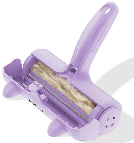 Sebtle Pet Hair Remover Roller,Reusable Animal Hair Removal Brush for Dogs and Cats,Lint Remover Easy to Clean Pet Fur from Carpet,Sofa,Bedding,Furniture and Rugs,Purple | Lint Roller for Pet Fur from Carpet,Sofa,Bedding,Furniture and Rugs