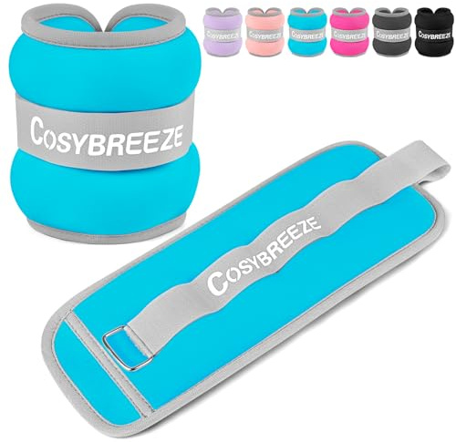 Cosybreeze Gewichtsmanschetten Fuß Gewichte für Beine und Arme Fußgewichte und Fußgelenkgewichte für Fitnessstudio, Bewegung, Laufen, Joggen 1 2 3 4 5 6 8 10 kg 1 Paar Gewichtsmanschetten Hand