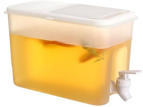 4L Getränkespender mit Wasserhahn, Kühlschrank Getränkespender Wasserspender auslaufsicher | Spigot Kunststoff Kaltgetränk Saft Getränkespender Krug für Party Getränk Saft Eistee Limonade Cold Brew