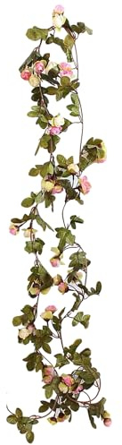 SunaOmni Flower Fairy Lights, 2 Meter 20 LED Vines with Artificial Flowers, Battery Operated Vine Lights Garland for Wedding Birthday Party Valentine Day Decor
