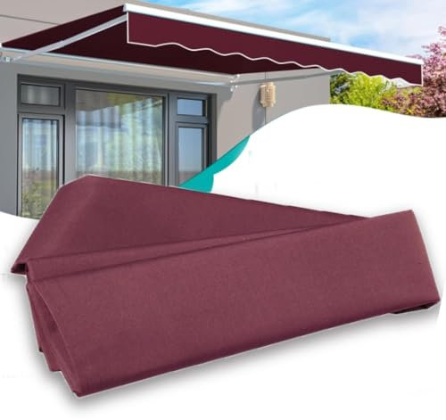 NILZA Ersatz Klemmmarkise Canvas Markise Balkon Ersatzstoff UV-beständig Sonnenschutz Ersatzbespannung Außen Markisenstoff Markise Für Terrasse Geschäfte - Ohne Rahmen(Size:(12x10ft) 3.6x3m)