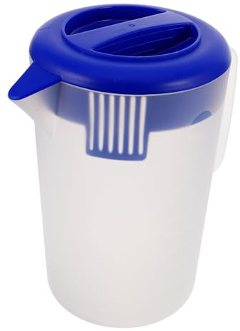 Pichet Plastique 5 L à Large Ouverture avec Poignée Ergonomique | Réfrigérateur, Mélange et Service de Boissons, Format Grosse Capacité, Usage Quotidien Cuisine