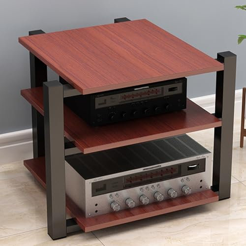 Mobile Stereo Hi Fi Rack Supporti Multimediali Per Soggiorno, Moderno Armadio Rack Audio Hi-Fi A 3 Strati Per Giradischi/ricevitore/amplificatori/apparecchiature Audiovisive, Centro Di Intrattenimento