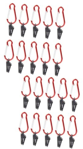 BESPORTBLE 2 Juegos Hebilla De Tienda De Campaña Cable Exterior Abrazaderas para Cubierta De Piscina Accesorios para Carpas Mosquetones Quinielas Cerca Manos Pabellón El Plastico 10 Uds * 2