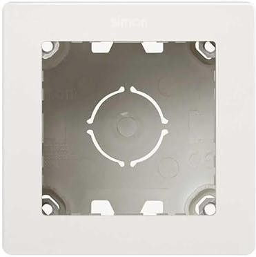Aufputzdose 1 Element, Serie 270, modernes Design, einfache Installation, ideal für Strom- und Verteilungsanwendungen.