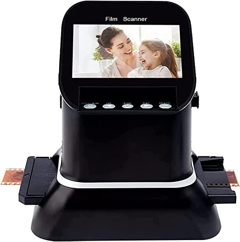 DLAZUM Scanner per Diapositive, convertitore Digitale per pellicole con Schermo LCD da 4,3, Scanner per pellicole ad Alta risoluzione da 120 mm, converte Negativi e Diapositive da 35 mm,