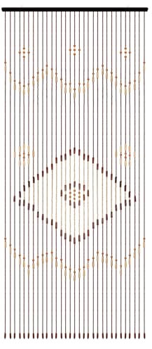 LOIRIIC 208 * 90cm Beaded Door Curtain, Bamboo Insect Screen Thread Wooden Decor, 31 Rows Wooden Beaded Curtain, Door Hanging Retro Divider Wood