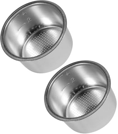OUNONA 2piezas Filtro De Cafetera De Metal Para Cafetera Filtro De Acero Inoxidable Múltiples Orificios Accesorio Hogar Para Preparar Café Taza